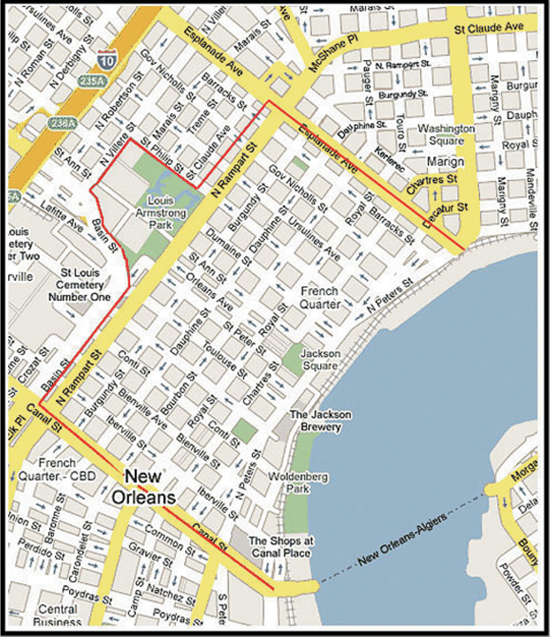 French Quarter Printable Map