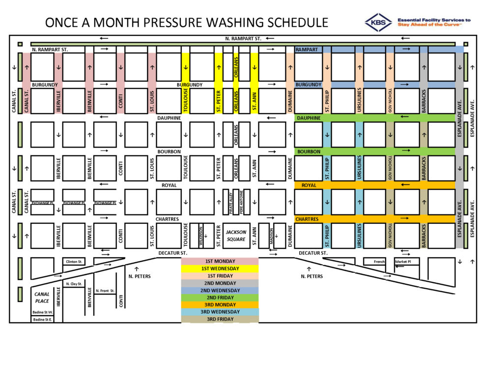 Once a month pressure washing route map