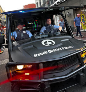 French Quarter Patrol car with police