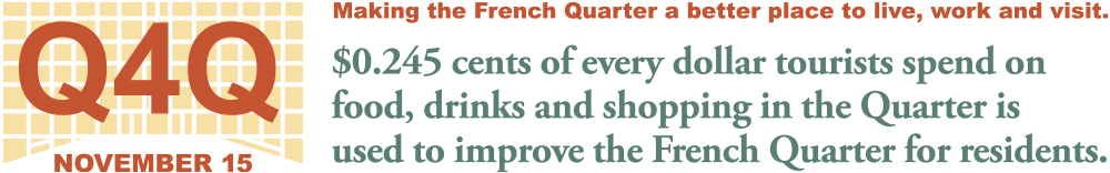 Q4Q - Quarter percent tax for the French Quarter