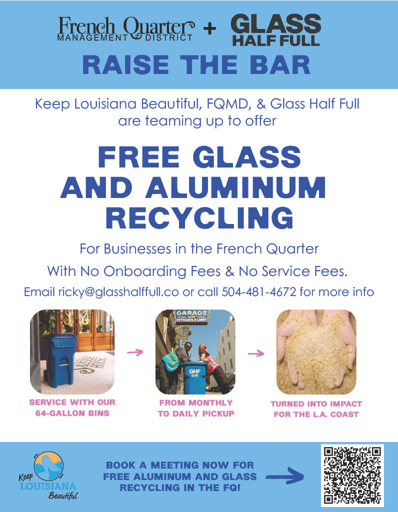 Glass recycling program launches in French Quarter